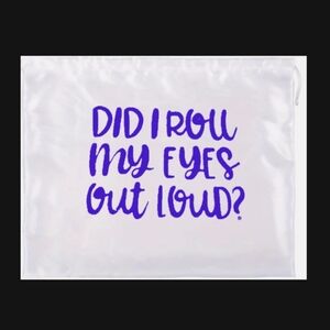 12 X 15.5 ACTUAL SIZE White Dust Bag with Fashion Art Logo VINYL COLOR MAY VARY